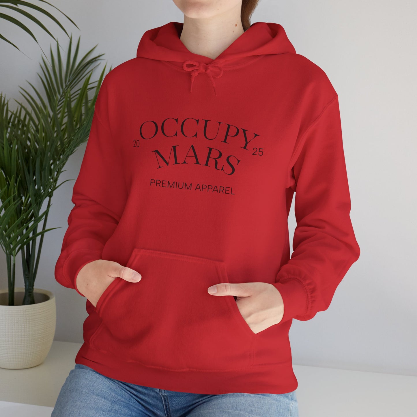 Hooded Occupy Mars Sweatshirt - Casual Comfort, Perfect for Everyday Wear, Gifts for Space Enthusiasts, Cozy Fashion