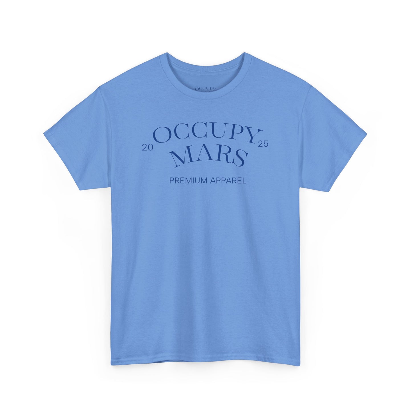 Unisex Occupy Mars Tee, Space Lover Gift, Blue Font, Trendy Cotton T-Shirt, Casual Wear, Unique Graphic Tee