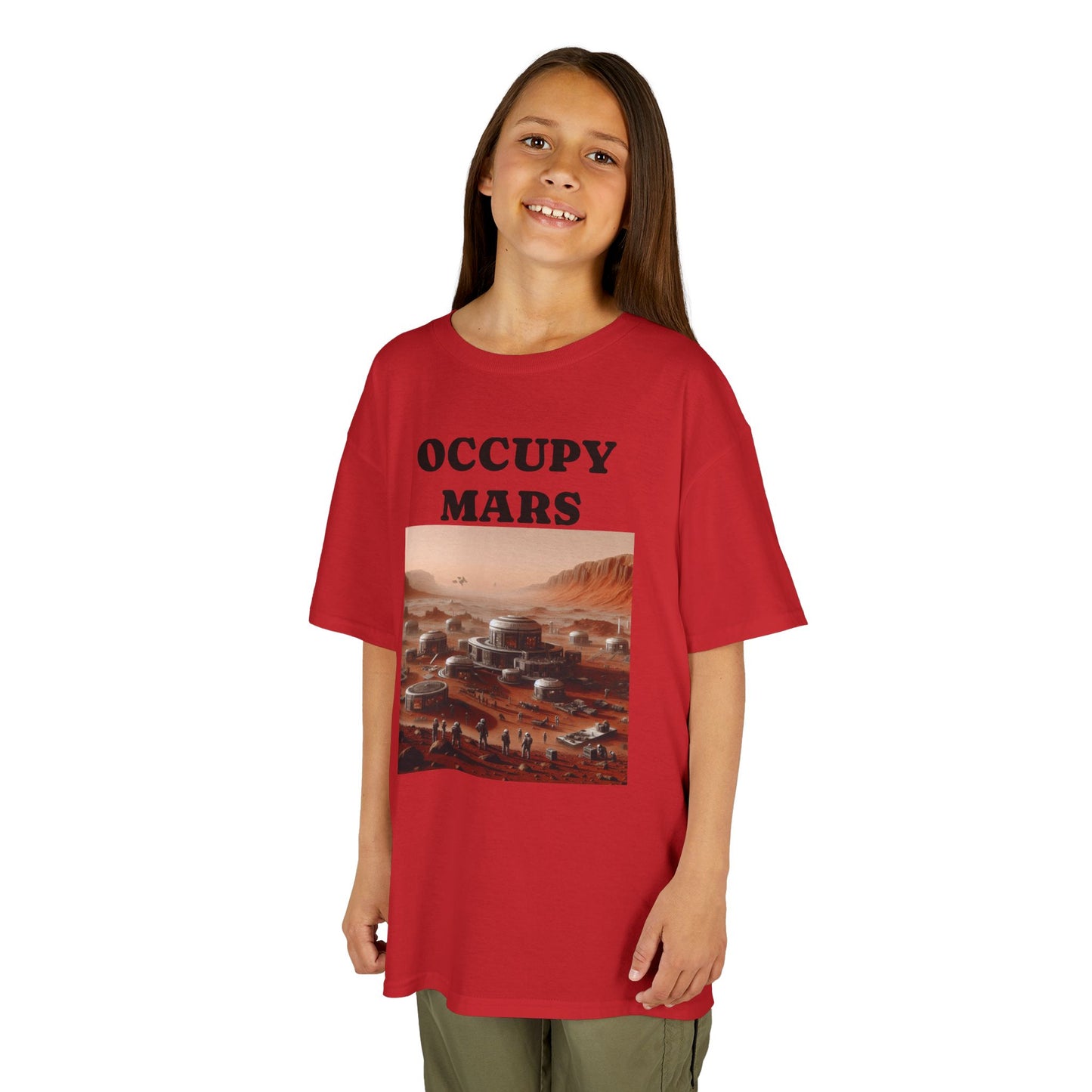 Kids' Graphic Tee - Occupy Mars | Fun Space Tee, Cute Gift for Kids, Science Lovers, Casual Wear, Birthday Gift, Educational Apparel