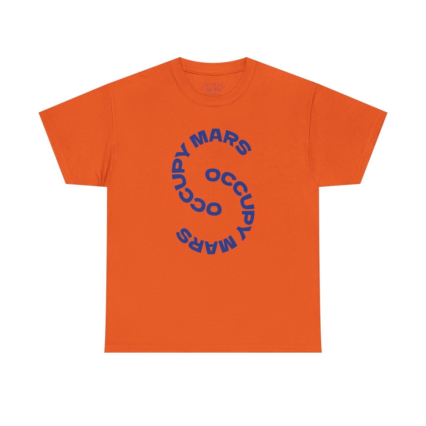 Occupy Mars Unisex Heavy Cotton Tee, Casual Statement Shirt, Gift for Space Lovers, Eco-Friendly Fashion, Fun Tee for Events