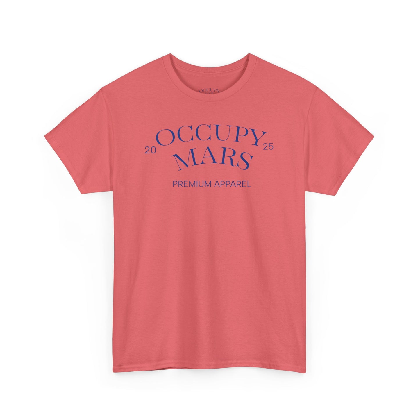 Unisex Occupy Mars Tee, Space Lover Gift, Blue Font, Trendy Cotton T-Shirt, Casual Wear, Unique Graphic Tee