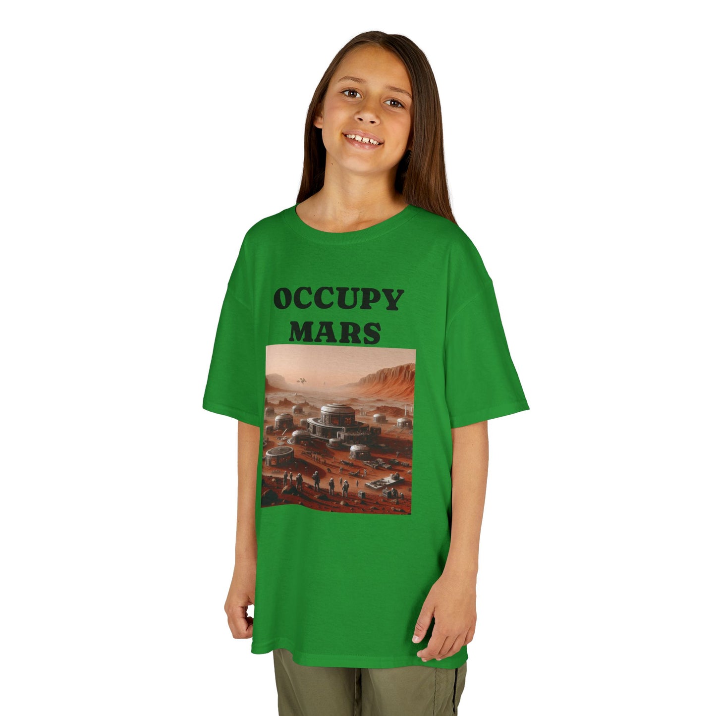 Kids' Graphic Tee - Occupy Mars | Fun Space Tee, Cute Gift for Kids, Science Lovers, Casual Wear, Birthday Gift, Educational Apparel