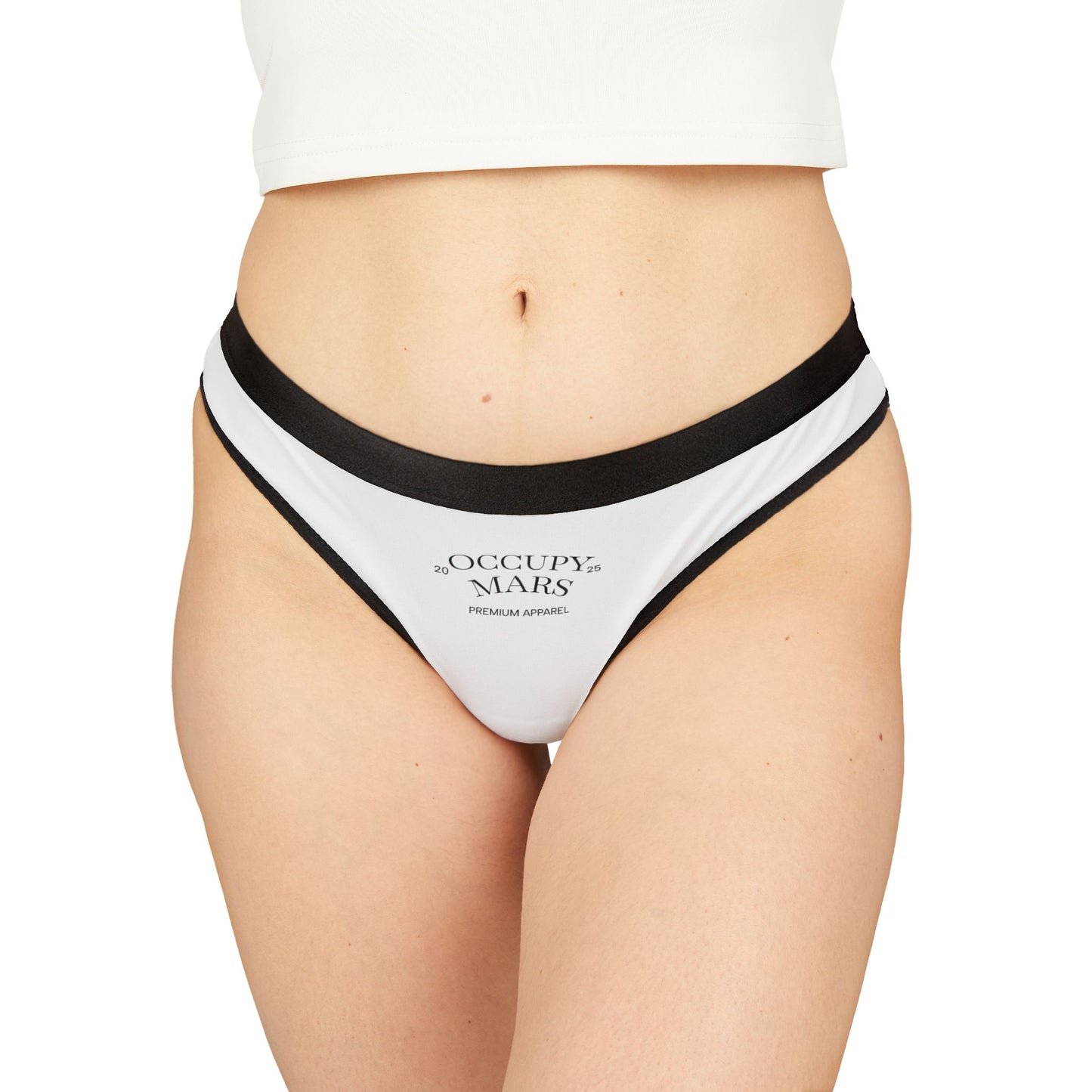 Women's Occupy Mars Thongs - Unique Lingerie Gift, Comfortable Underwear, Space-Themed Intimates, Fun and Stylish Bottoms