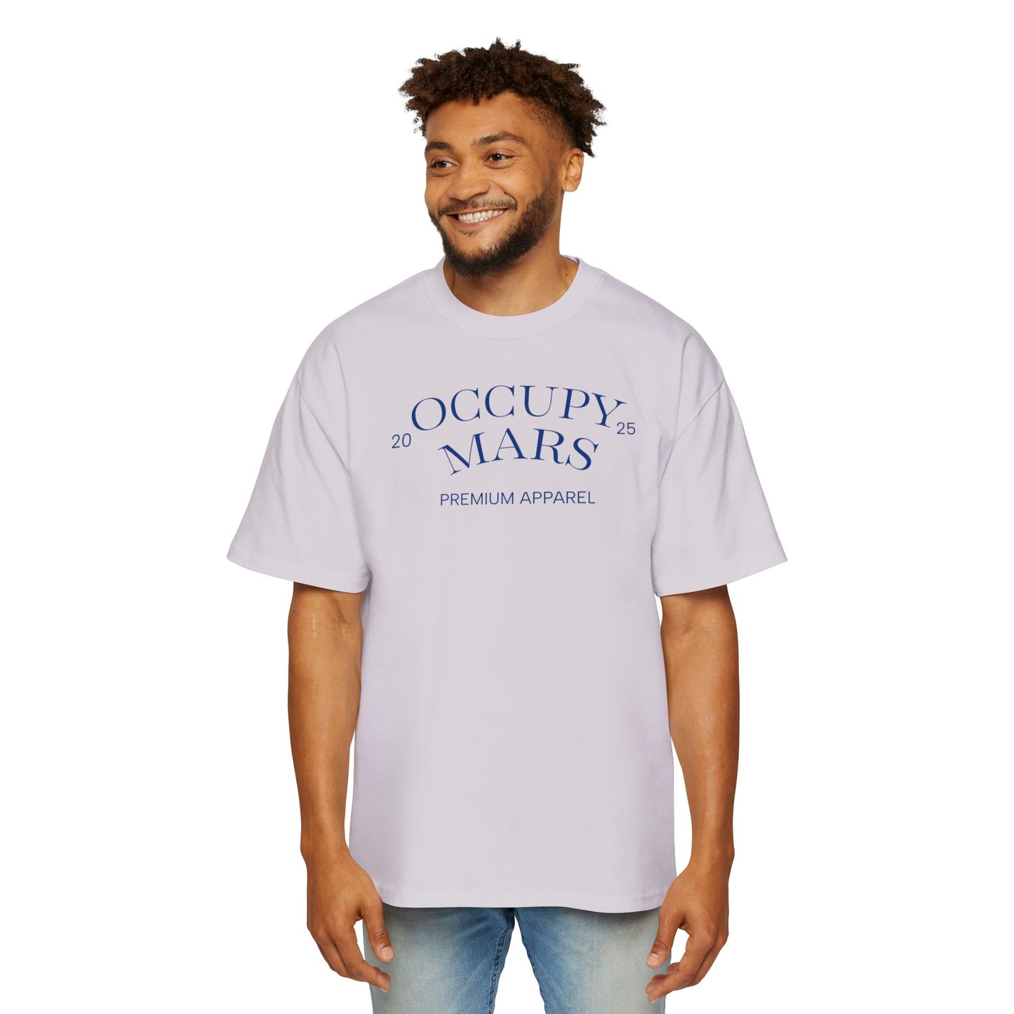Men's Oversized Occupy Mars Tee - Space Graphic T-Shirt, Casual Streetwear, Gift for Space Enthusiasts, Summer Style, Festival Wear