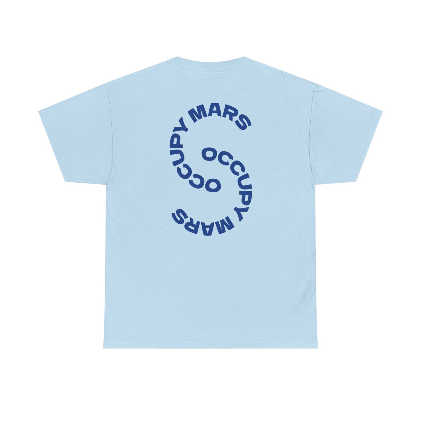 Occupy Mars Unisex Heavy Cotton Tee, Casual Statement Shirt, Gift for Space Lovers, Eco-Friendly Fashion, Fun Tee for Events