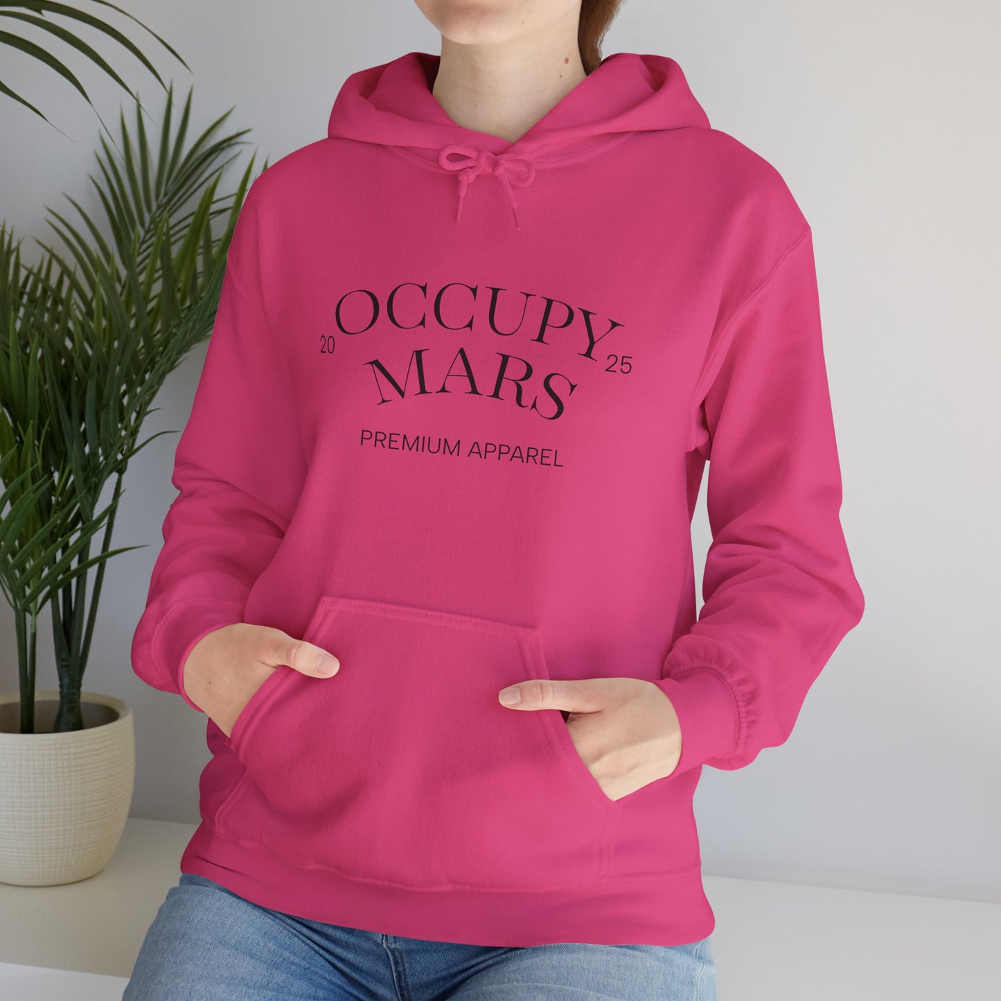 Hooded Occupy Mars Sweatshirt - Casual Comfort, Perfect for Everyday Wear, Gifts for Space Enthusiasts, Cozy Fashion