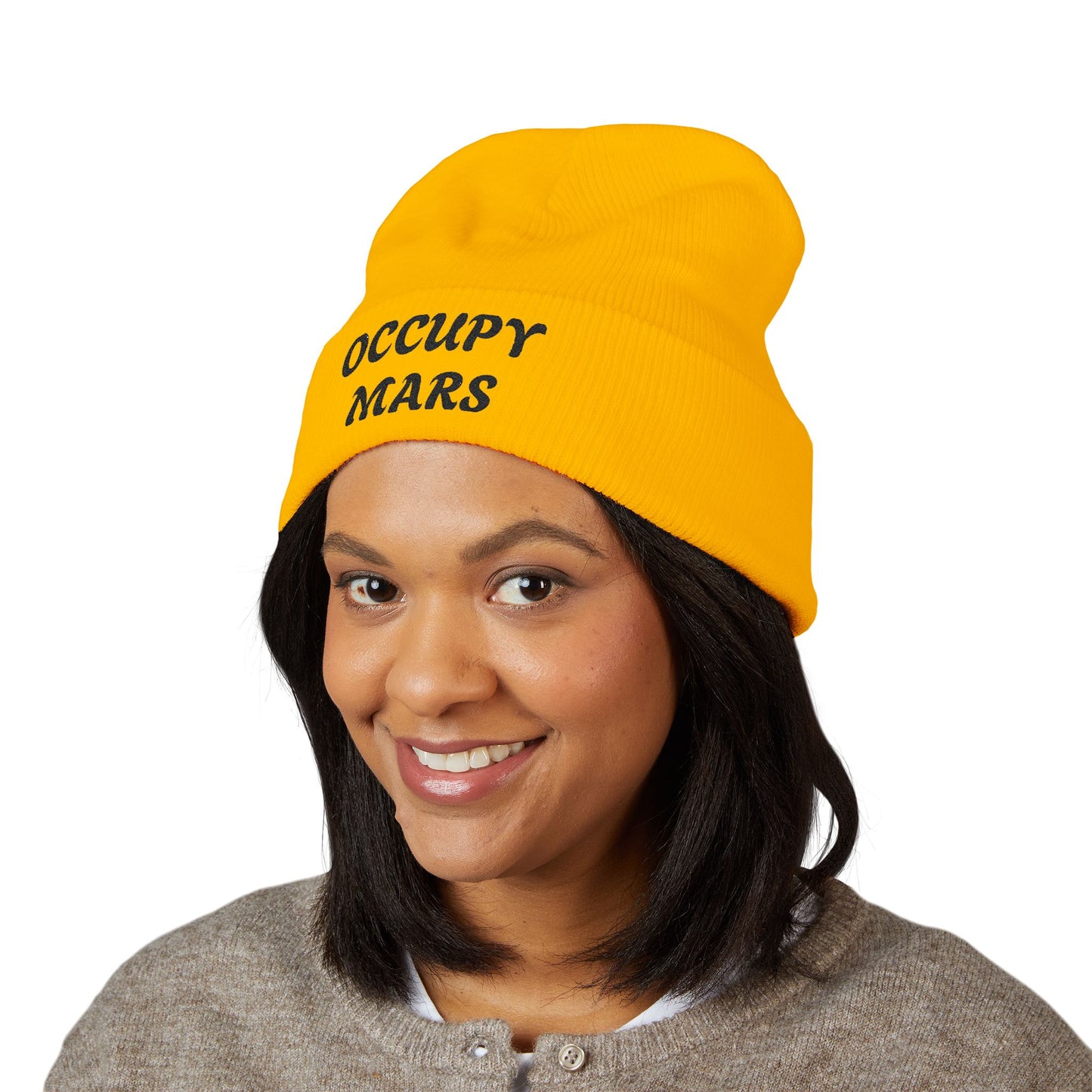 Classic Cuffed OCCUPY MARS Beanie | OCCUPY MARS | Stylish Winter Hat, Trendy Beanie for Space Lovers, Gift for Astronaut Enthusiasts, Unisex Warm [...]