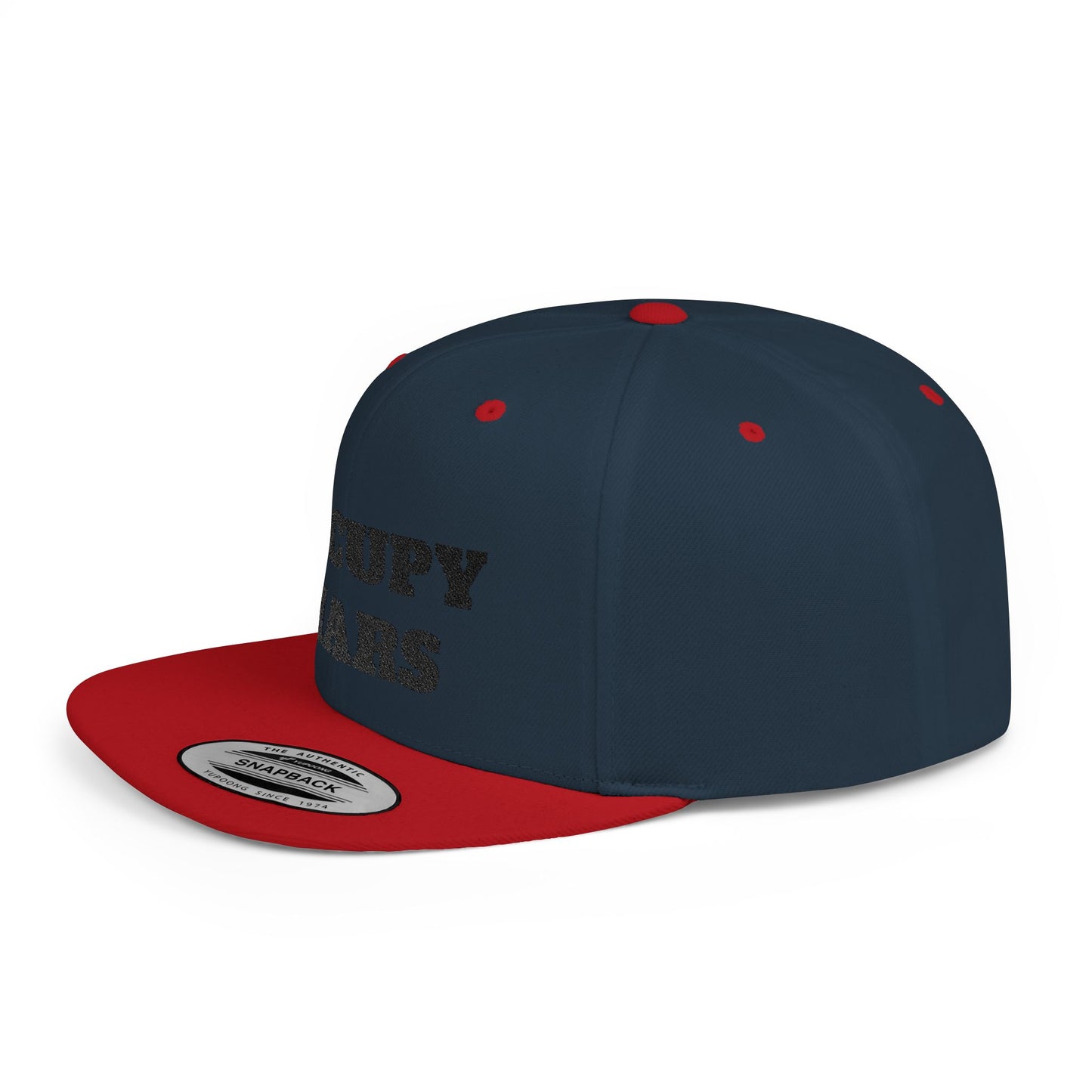 Occupy Mars Flat Bill Snapback | Space Themed Cap for Astronaut Enthusiasts, Trendy Unisex Hat, Gift for Science Lovers