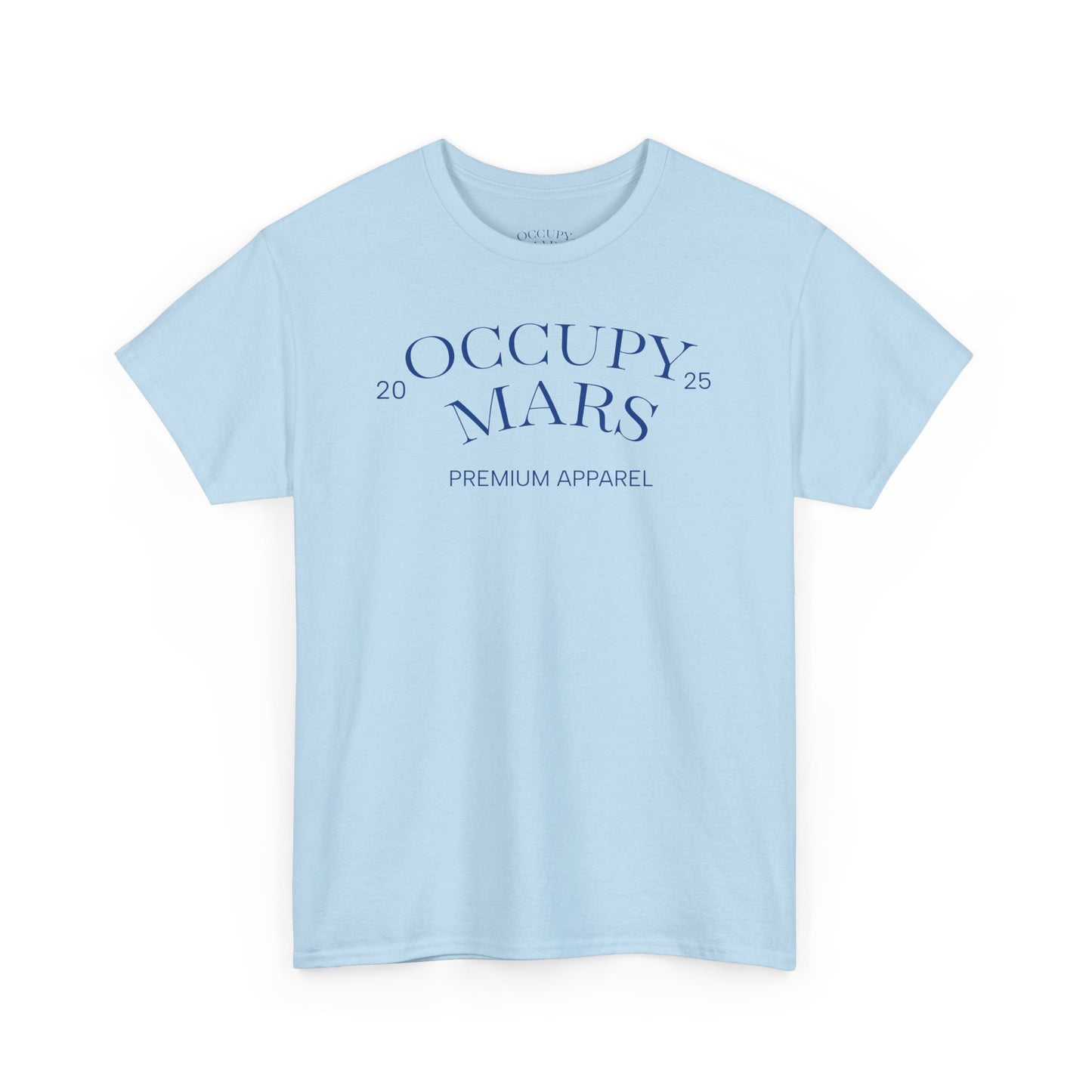 Unisex Occupy Mars Tee, Space Lover Gift, Blue Font, Trendy Cotton T-Shirt, Casual Wear, Unique Graphic Tee