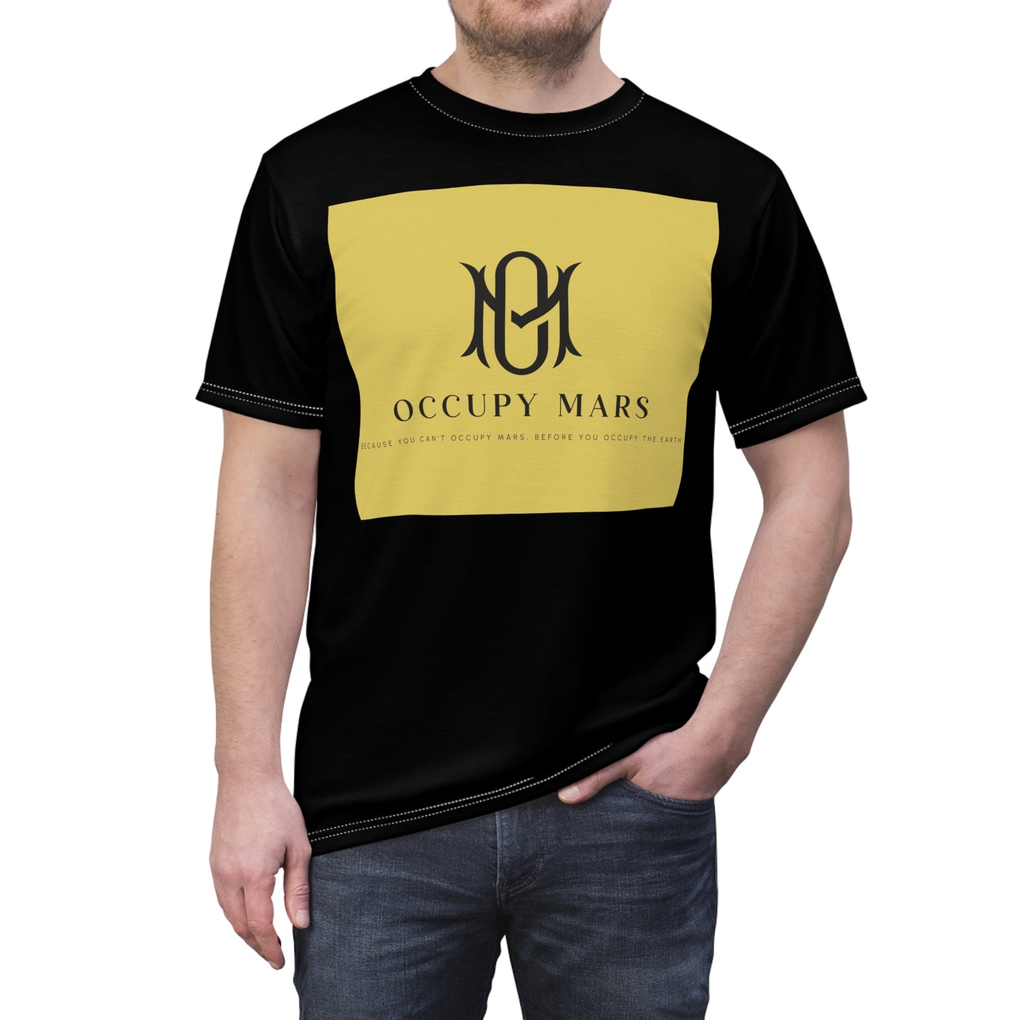 Unisex Graphic Tee - Occupy Mars Apparel, Space Lover Gift, Casual Wear, Unique Statement Shirt, Eco-Friendly Fashion