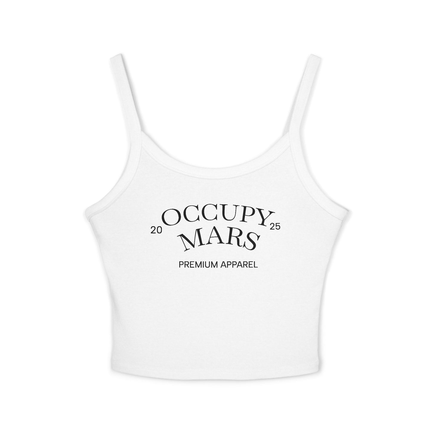 Spaghetti Strap Occupy Mars Tank Top, Trendy Crop Top, Summer Fashion, Space Lover Gift, Casual Wear, Festival Outfit