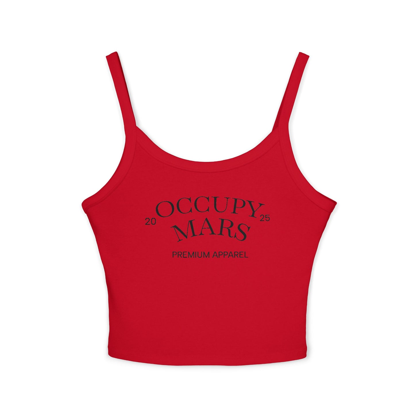 Spaghetti Strap Occupy Mars Tank Top, Trendy Crop Top, Summer Fashion, Space Lover Gift, Casual Wear, Festival Outfit