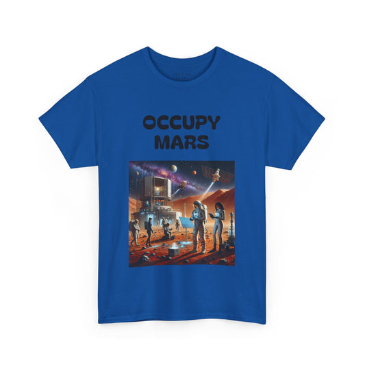 Unisex Graphic Occupy Mars Tee -  Sci-Fi Shirt, Space Theme Apparel, Cool Casual Wear, Gift for Space Enthusiasts
