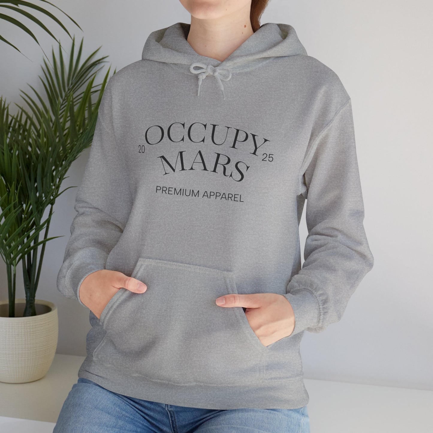 Hooded Occupy Mars Sweatshirt - Casual Comfort, Perfect for Everyday Wear, Gifts for Space Enthusiasts, Cozy Fashion