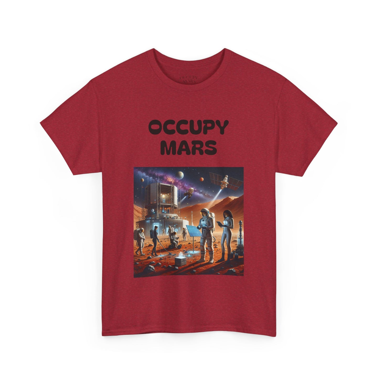 Unisex Graphic Occupy Mars Tee -  Sci-Fi Shirt, Space Theme Apparel, Cool Casual Wear, Gift for Space Enthusiasts
