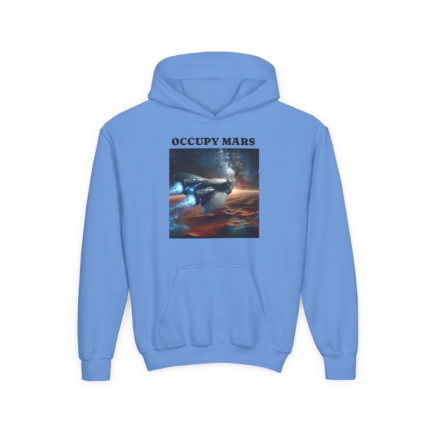 Youth Occupy Mars Sweatshirt, Sci-Fi Hoodie, Space Adventure Apparel, Gift for Kids, Casual Wear