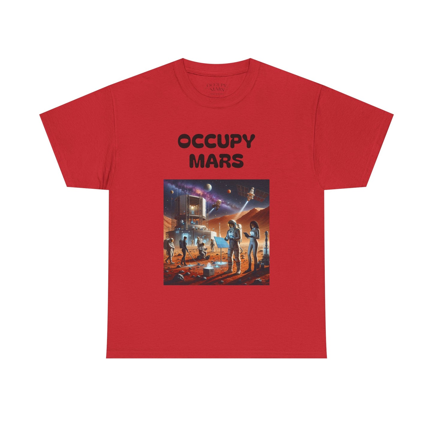 Unisex Graphic Occupy Mars Tee -  Sci-Fi Shirt, Space Theme Apparel, Cool Casual Wear, Gift for Space Enthusiasts