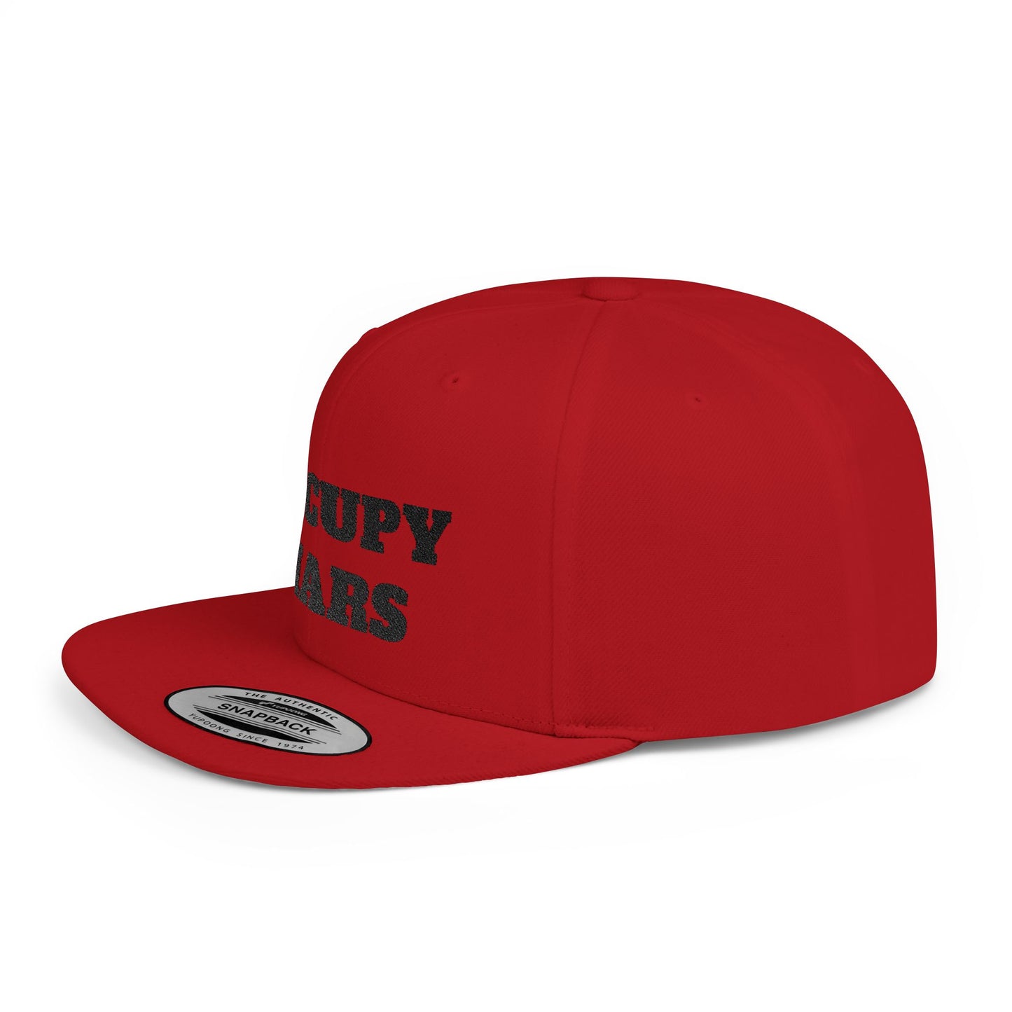 Occupy Mars Flat Bill Snapback | Space Themed Cap for Astronaut Enthusiasts, Trendy Unisex Hat, Gift for Science Lovers