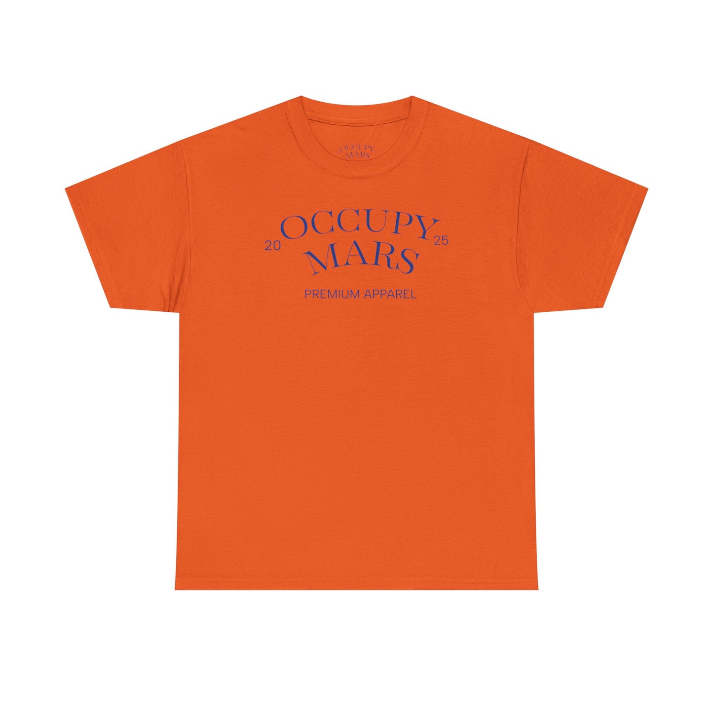 Unisex Occupy Mars Tee, Space Lover Gift, Blue Font, Trendy Cotton T-Shirt, Casual Wear, Unique Graphic Tee