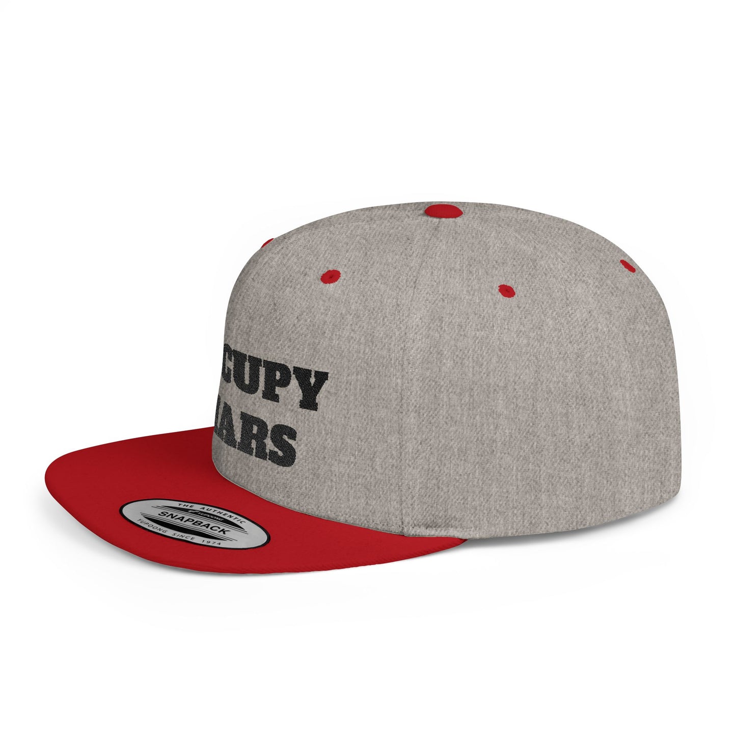 Occupy Mars Flat Bill Snapback | Space Themed Cap for Astronaut Enthusiasts, Trendy Unisex Hat, Gift for Science Lovers