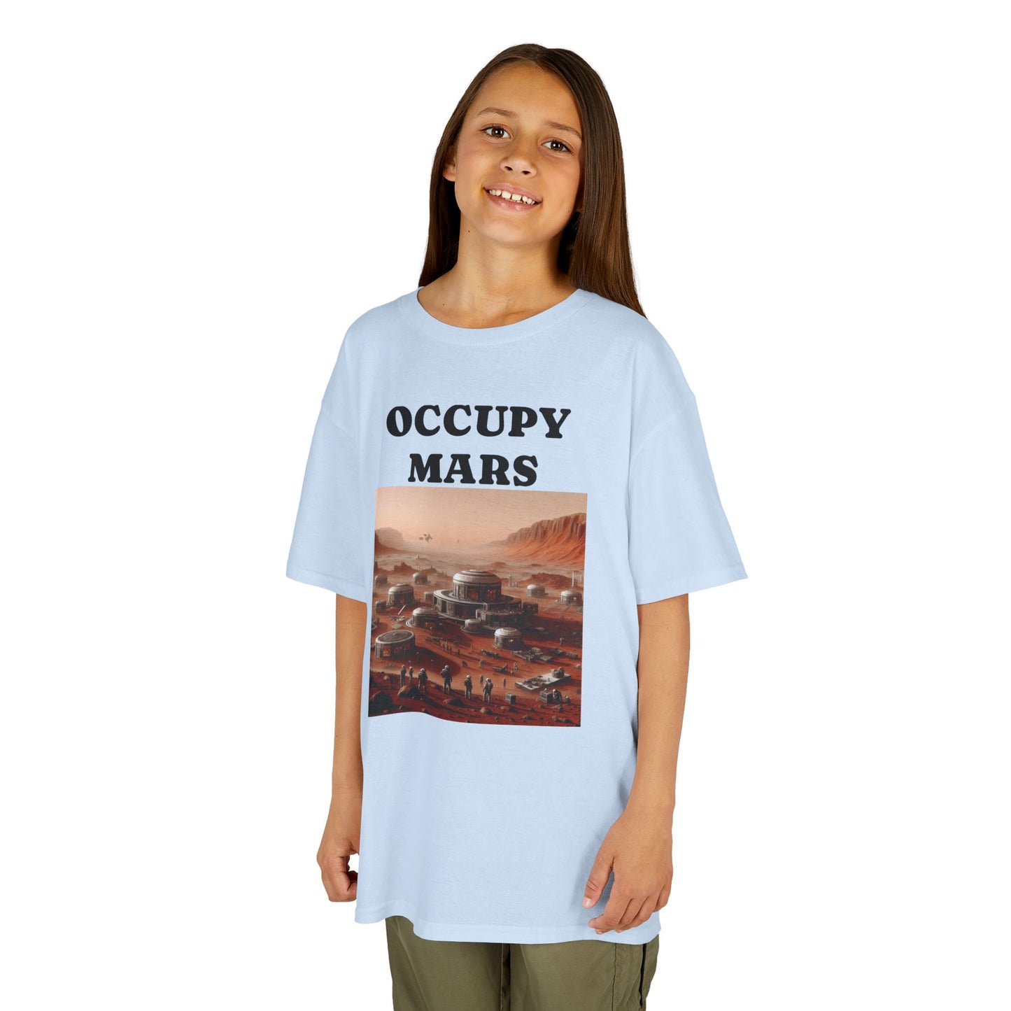 Kids' Graphic Tee - Occupy Mars | Fun Space Tee, Cute Gift for Kids, Science Lovers, Casual Wear, Birthday Gift, Educational Apparel