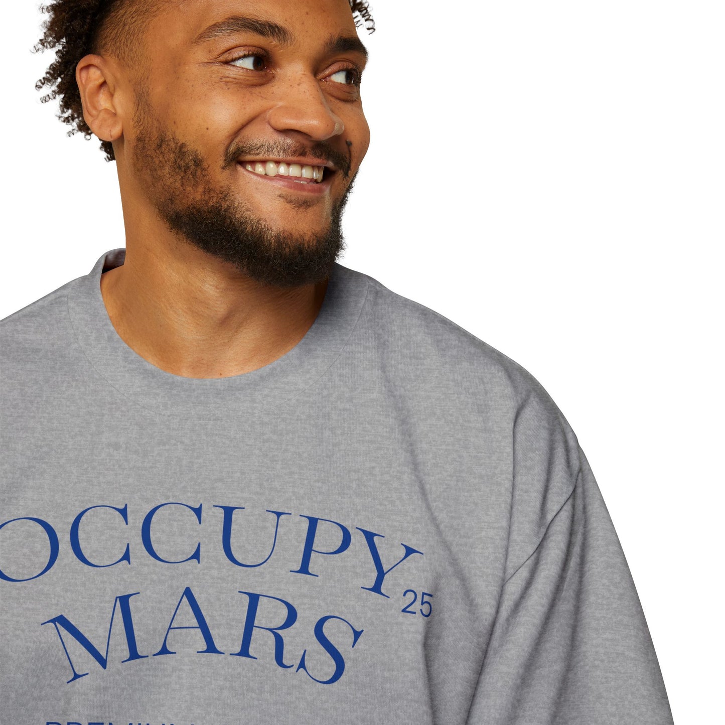 Men's Oversized Occupy Mars Tee - Space Graphic T-Shirt, Casual Streetwear, Gift for Space Enthusiasts, Summer Style, Festival Wear
