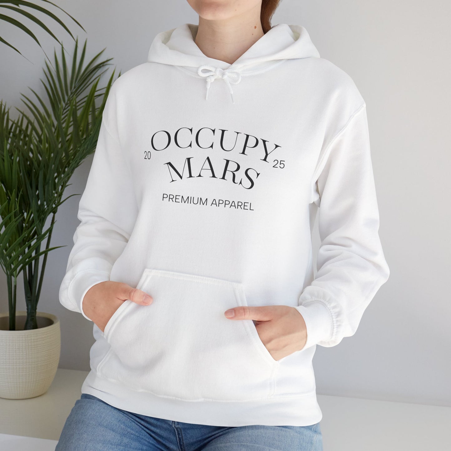 Hooded Occupy Mars Sweatshirt - Casual Comfort, Perfect for Everyday Wear, Gifts for Space Enthusiasts, Cozy Fashion