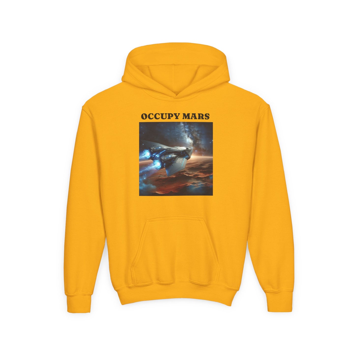 Youth Occupy Mars Sweatshirt, Sci-Fi Hoodie, Space Adventure Apparel, Gift for Kids, Casual Wear