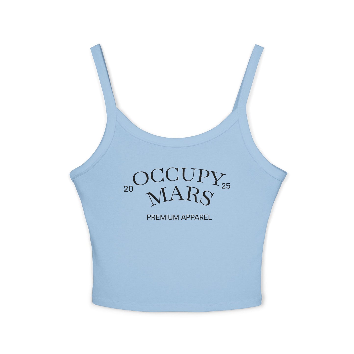 Spaghetti Strap Occupy Mars Tank Top, Trendy Crop Top, Summer Fashion, Space Lover Gift, Casual Wear, Festival Outfit