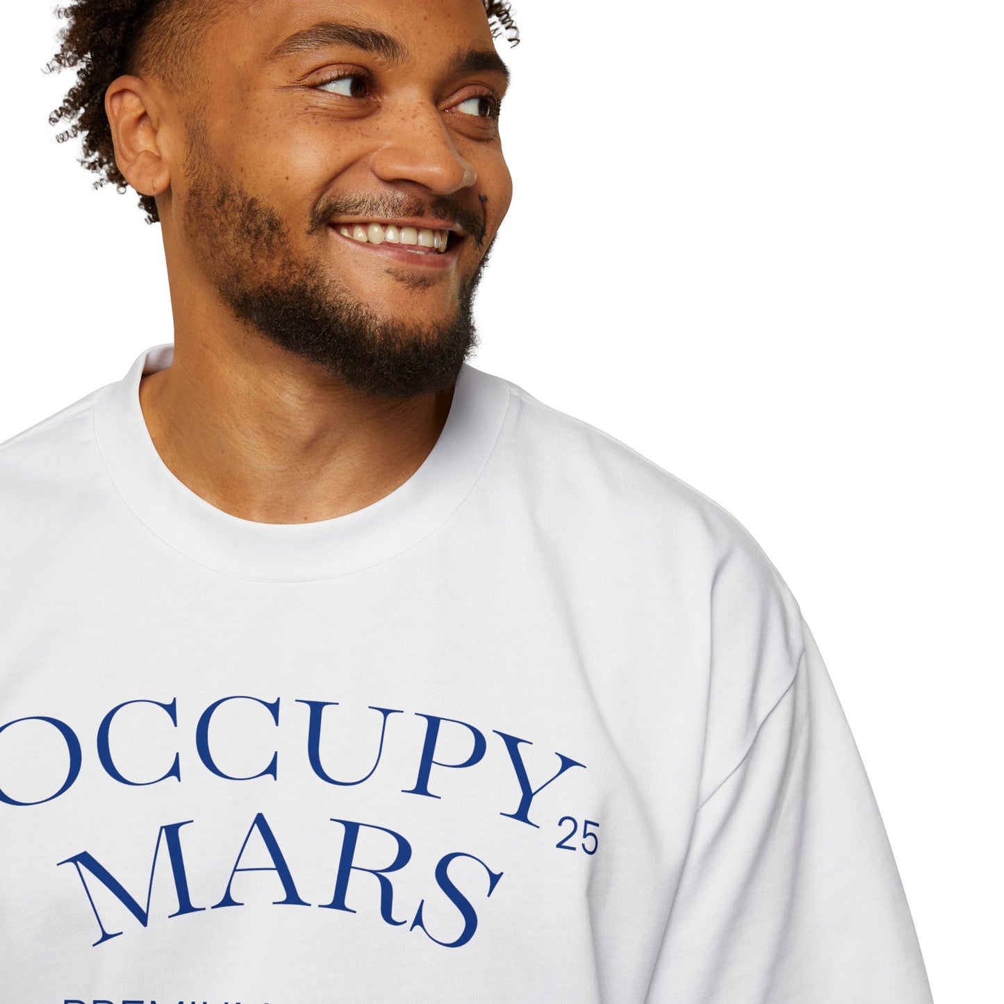 Men's Oversized Occupy Mars Tee - Space Graphic T-Shirt, Casual Streetwear, Gift for Space Enthusiasts, Summer Style, Festival Wear