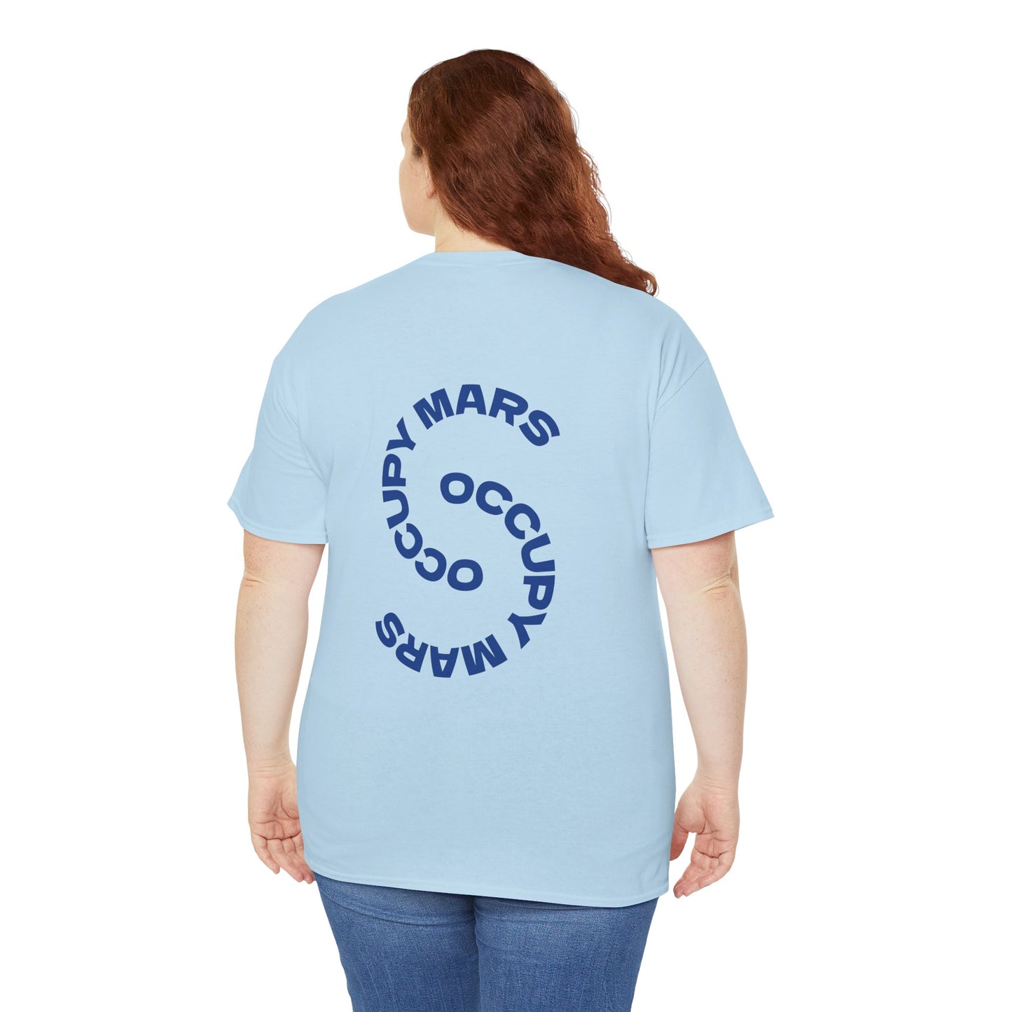 Unisex Heavy Cotton Occupy Mars Tee | Trendy Graphic Tee, Space T-Shirt, Casual Outfit, Gift for Science Lovers, Everyday Wear