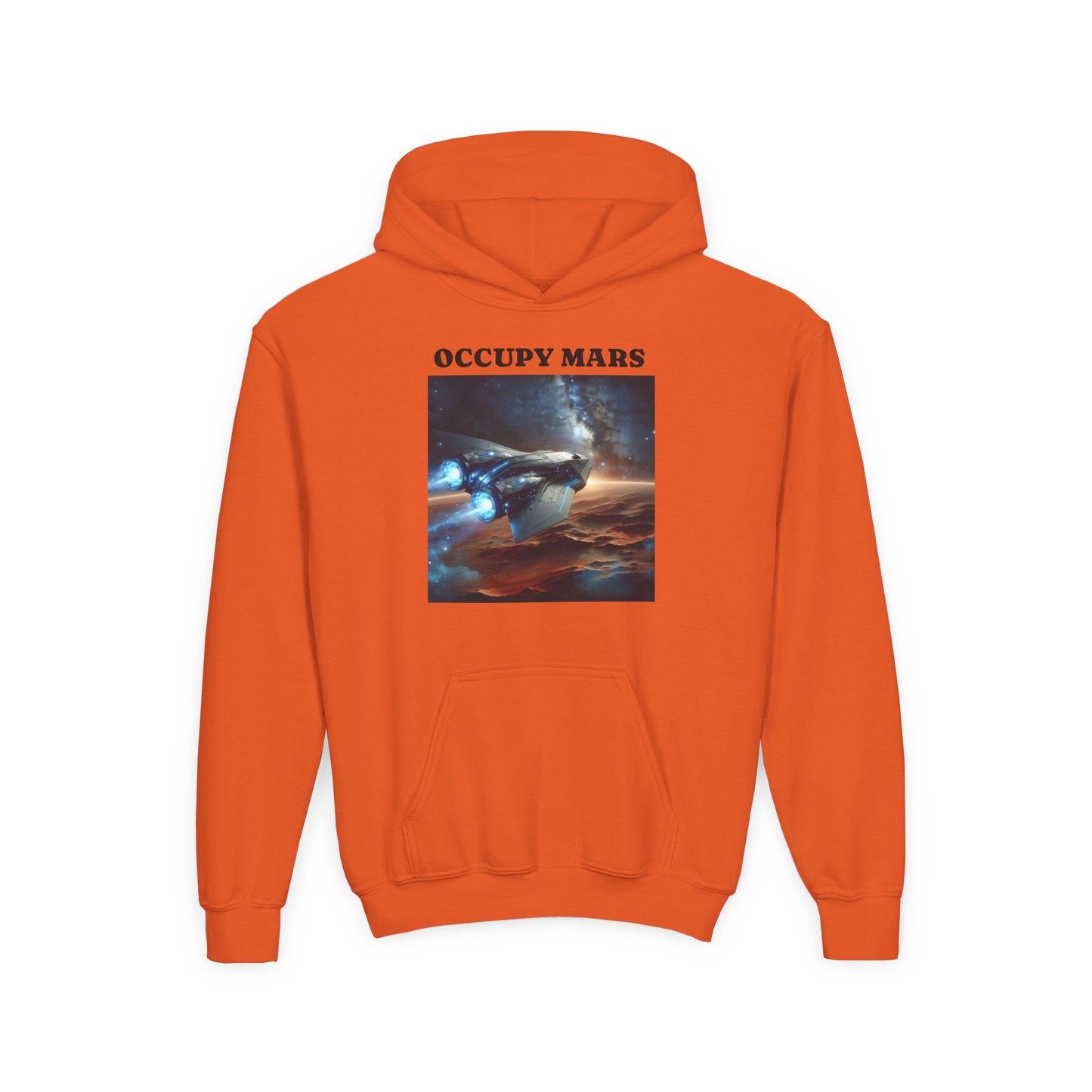 Youth Occupy Mars Sweatshirt, Sci-Fi Hoodie, Space Adventure Apparel, Gift for Kids, Casual Wear