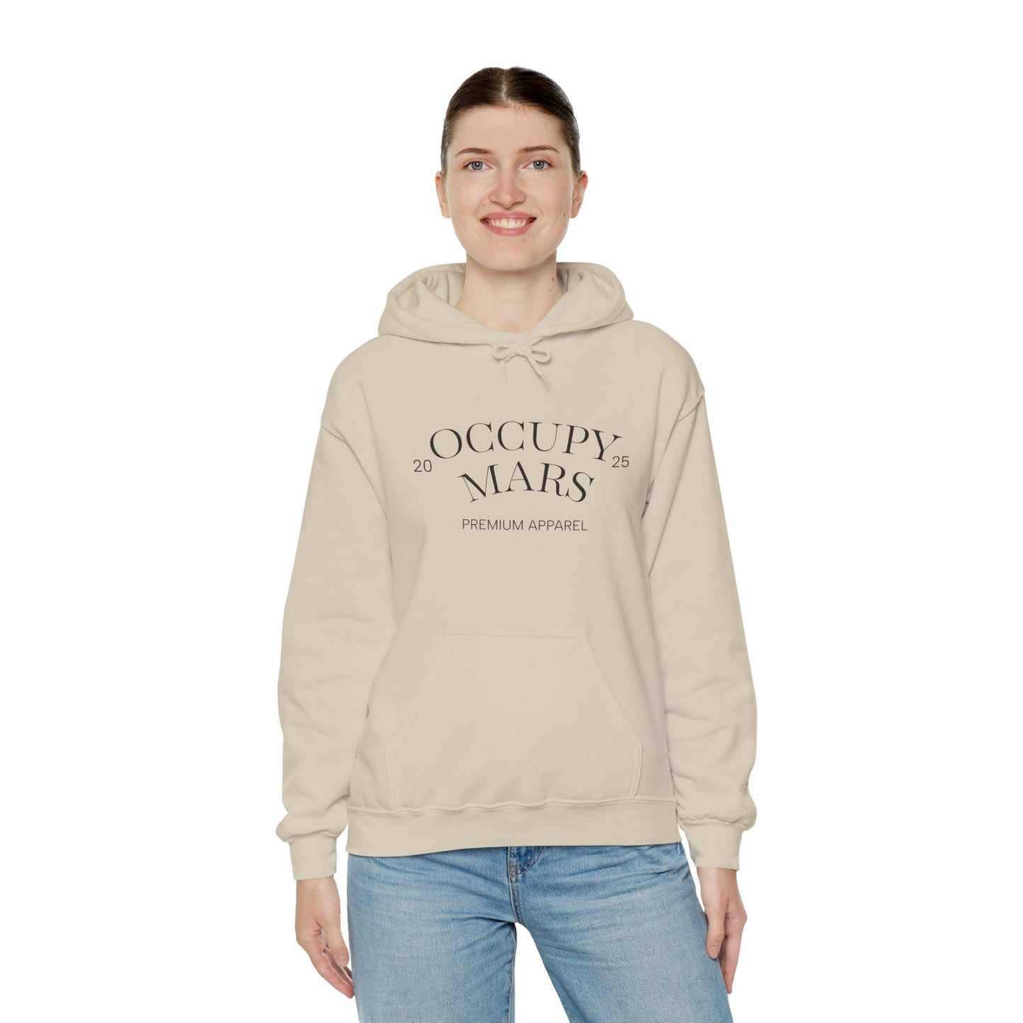 Hooded Occupy Mars Sweatshirt - Casual Comfort, Perfect for Everyday Wear, Gifts for Space Enthusiasts, Cozy Fashion