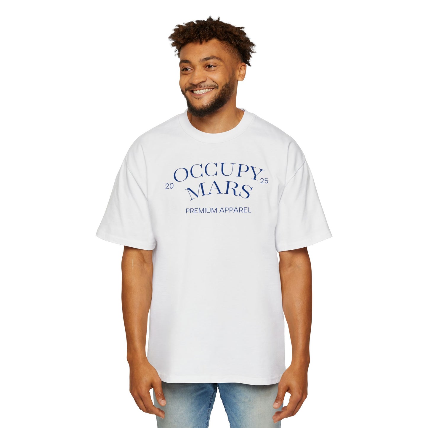 Men's Oversized Occupy Mars Tee - Space Graphic T-Shirt, Casual Streetwear, Gift for Space Enthusiasts, Summer Style, Festival Wear
