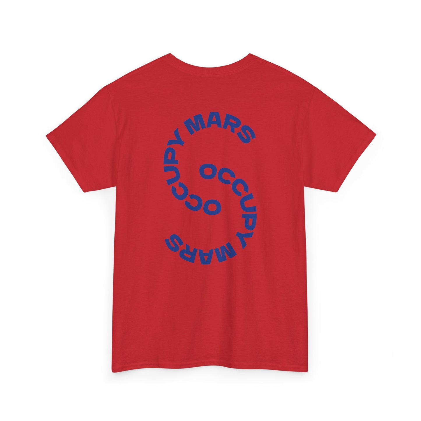 Occupy Mars Unisex Heavy Cotton Tee, Casual Statement Shirt, Gift for Space Lovers, Eco-Friendly Fashion, Fun Tee for Events