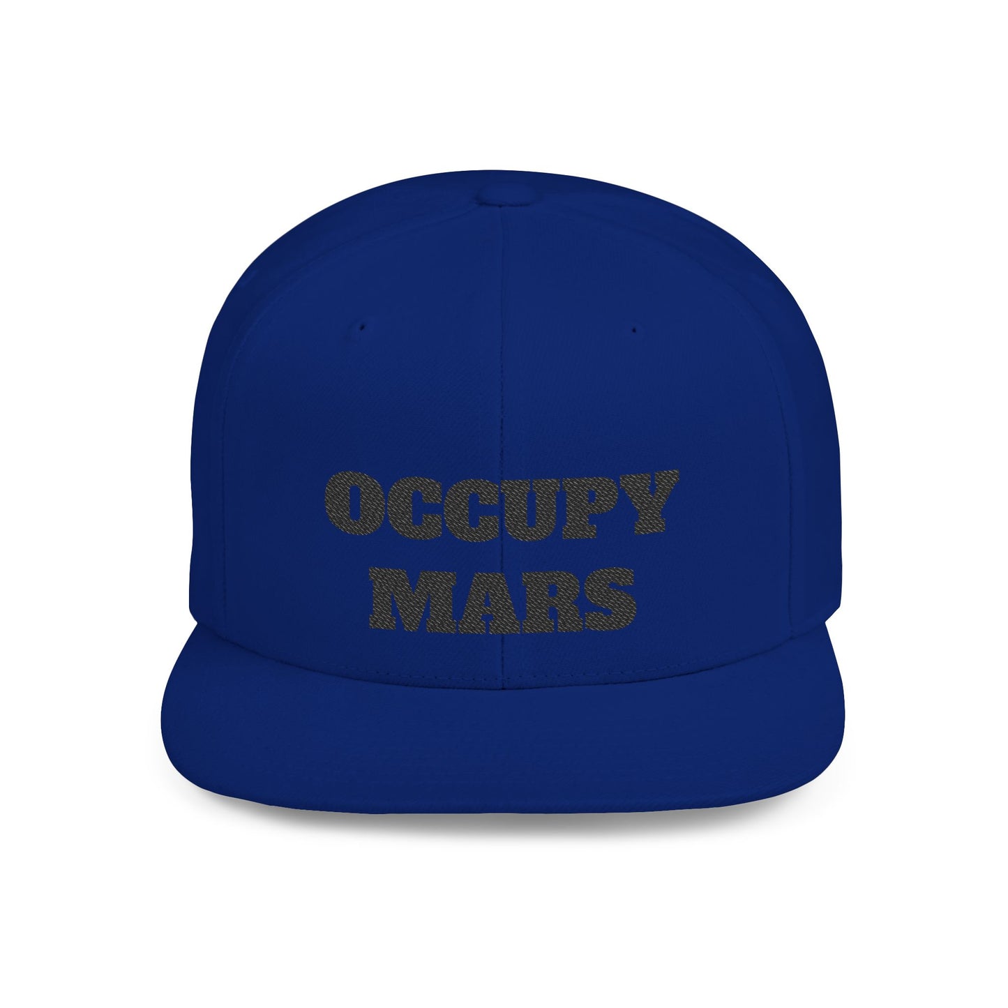 Occupy Mars Flat Bill Snapback | Space Themed Cap for Astronaut Enthusiasts, Trendy Unisex Hat, Gift for Science Lovers