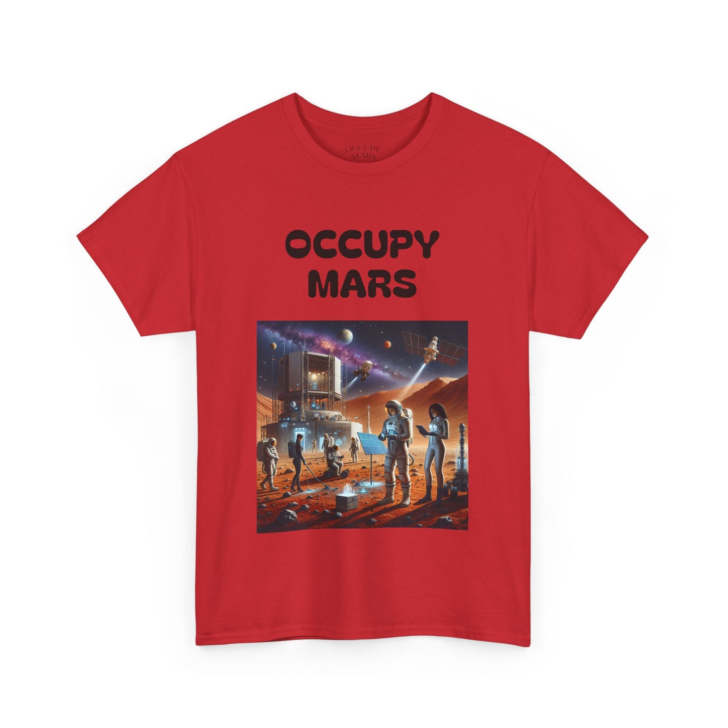Unisex Graphic Occupy Mars Tee -  Sci-Fi Shirt, Space Theme Apparel, Cool Casual Wear, Gift for Space Enthusiasts